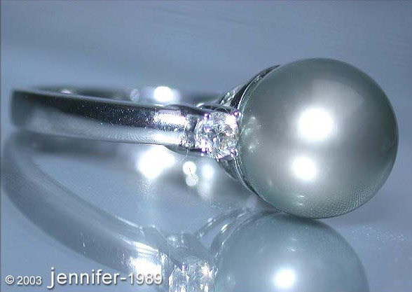 Aparter Tahitiperle Ring mit Brillanten - Image 4