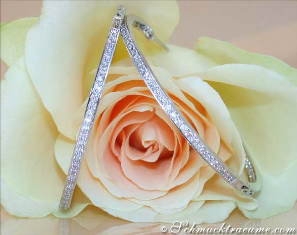 Exquisite Diamanten Creolen (Ø 4,50 cm) - Image 2