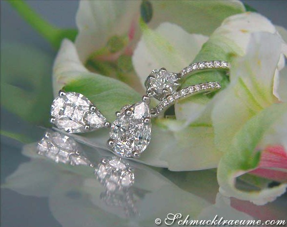 Herrliche Diamanten Ohrringe im Illusion-Design - Image 5
