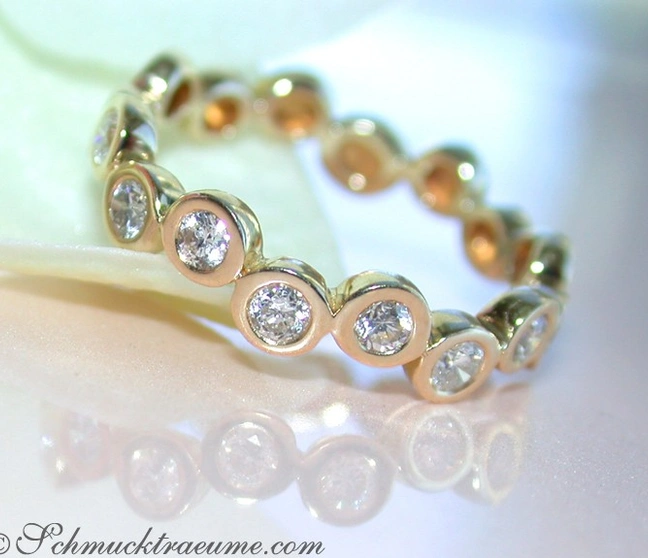 Edler Diamanten Memory Ring in Gelbgold - Image 1 Edler Diamanten Memory Ring in Gelbgold - Image 1