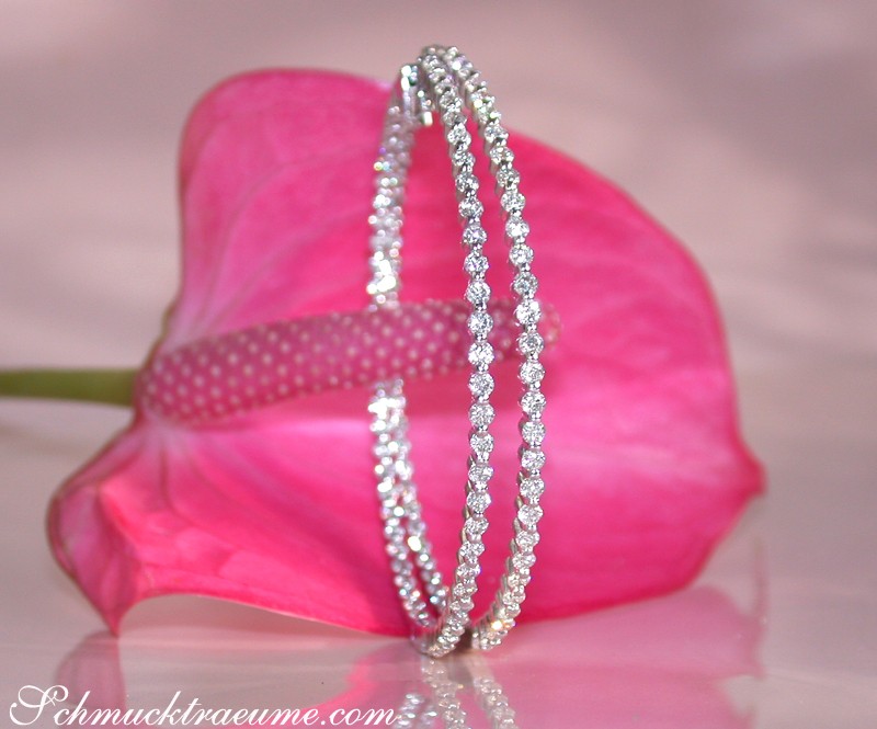 Prachtvoll große Diamanten Creolen (Ø 5,5 cm) - Image 5