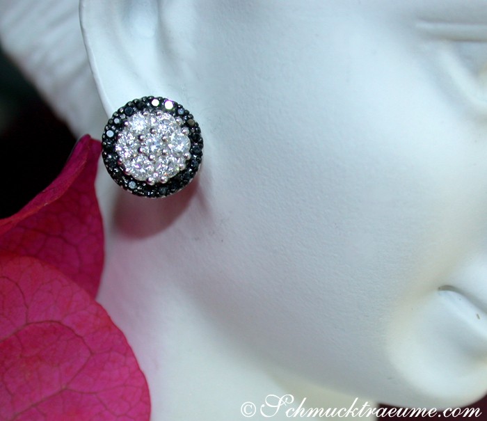 Dezente Ohrstecker mit schwarzen Diamanten - Image 4