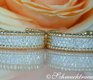 Gelbgold 750 Creolen mit 2.870 Brillanten