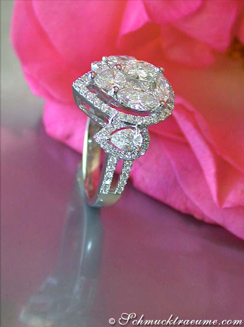 Einzigartiger Diamant Ring im Tropfen Design - Image 6