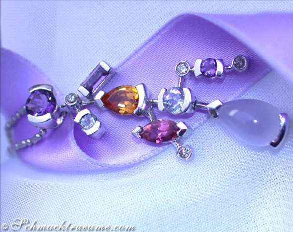 Feinster Multicolor Edelstein Brillanten Anhänger - Image 2