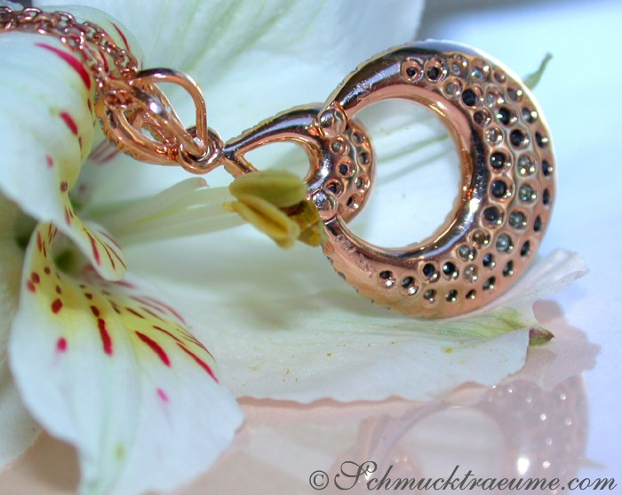 Interessanter Anhänger mit naturbraunen, weißen & schwarzen Diamanten - Image 5