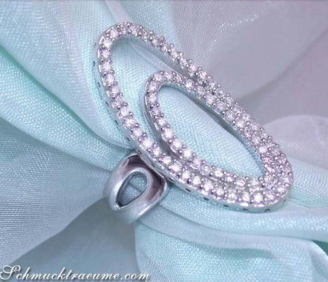 Attraktiver Brillanten Ring im Ellipsen-Design - Image 1 Attraktiver Brillanten Ring im Ellipsen-Design - Image 1