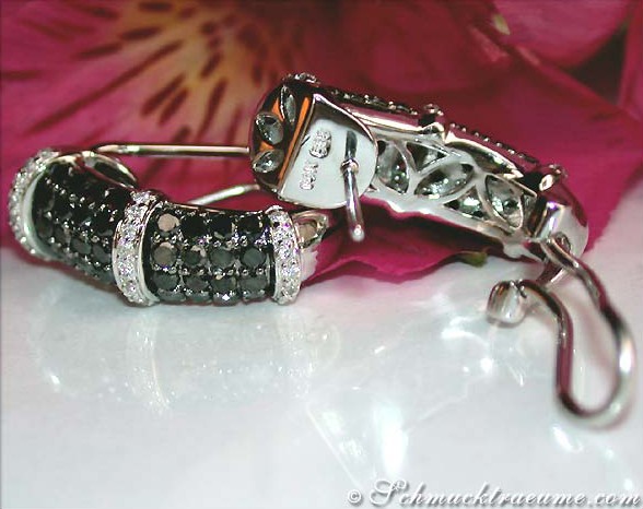 Aparte schwarze Diamanten Ohrstecker - Image 4