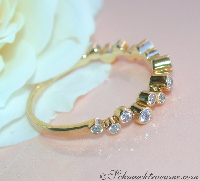 Charmanter Diamanten Memory Ring in Gelbgold - Image 3