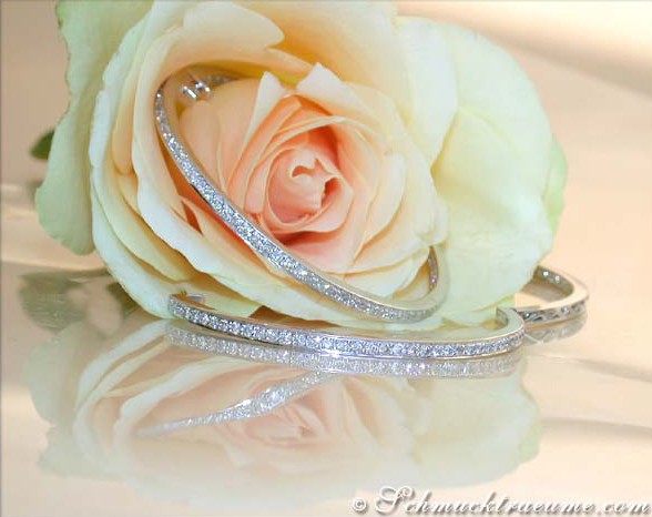 Exquisite Diamanten Creolen (Ø 4,50 cm) - Image 4