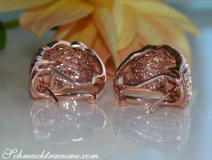 Stattliche Regenbogen Saphir Ohrringe mit Diamanten - Image 6