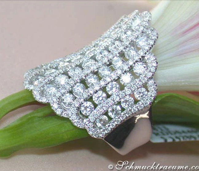 Extra breiter Brillanten Ring in höchster Vollendung - Image 1 Extra breiter Brillanten Ring in höchster Vollendung - Image 1