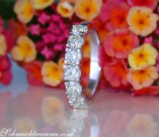 Weißgold 750 Diamant Halb Memory Ring mit 1.500 Karat TW SI