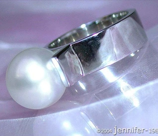 Südseeperle Ring in Weißgold 585 mit 12-13 mm Perle