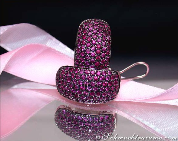 Funkelnde Rubin Ohrstecker - Image 2