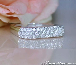 Eckiger Diamant-Ring mit 0.50 Karat Diamanten in Weißgold 585