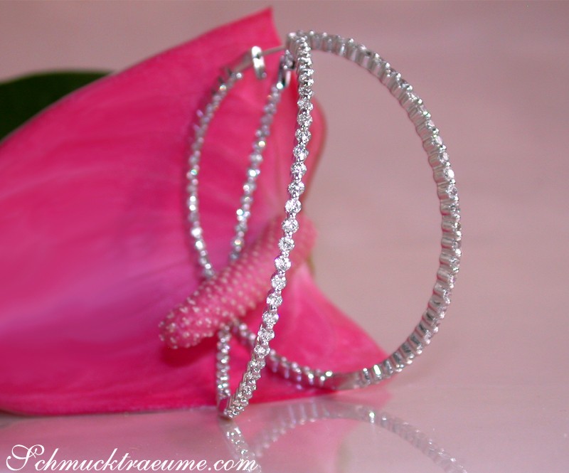 Prachtvoll große Diamanten Creolen (Ø 5,5 cm) - Image 6