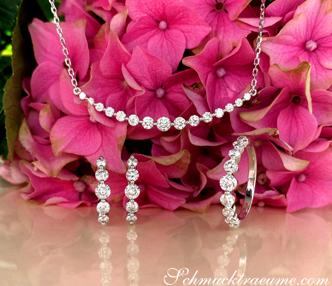 Brillanten Halskette "Schwebender Diamant" - Image 15