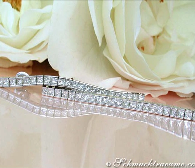 Extra lange Princess Diamanten Ohrringe - Image 1 Extra lange Princess Diamanten Ohrringe - Image 1