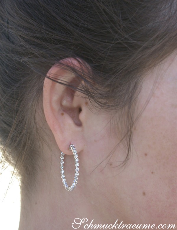 Feinste Diamanten Creolen (Ø 3,1 cm) - Image 3