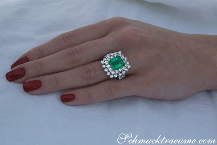 Erstklassiger Smaragd Ring mit Brillanten (6,63 ct.) - Image 3