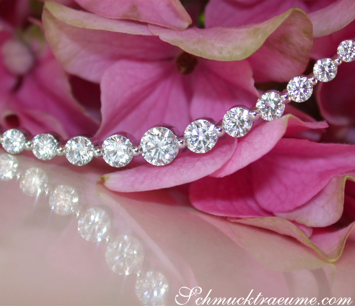 Brillanten Halskette "Schwebender Diamant" - Image 5