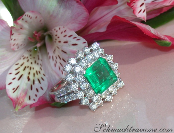 Erstklassiger Smaragd Ring mit Brillanten (6,63 ct.) - Image 2