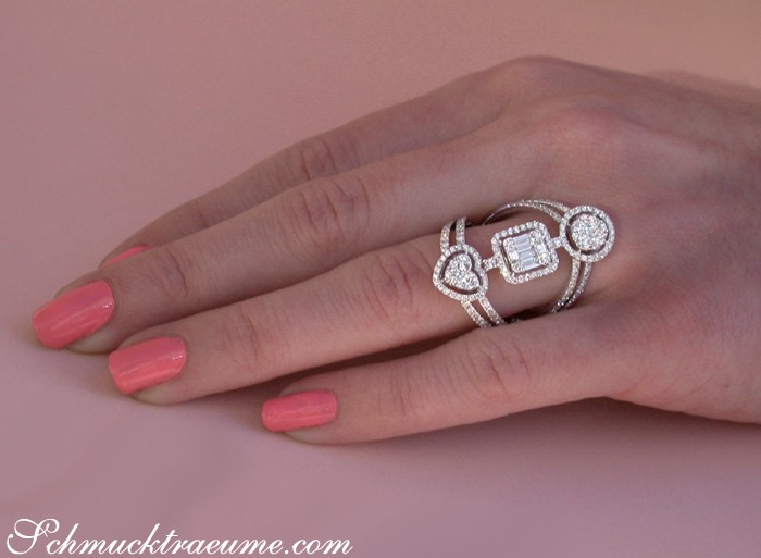 Ausgefallener Brillanten Ring mit Baguette Diamanten - Image 6