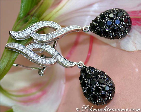 Bezaubernde Ohrringe mit schwarzen Diamanten - Image 5