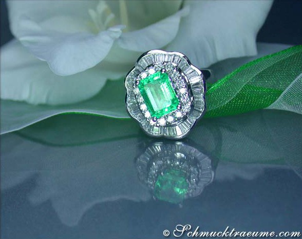 Prachtvoller Smaragd Ring mit Brillanten - Image 6