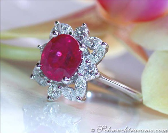 Exquisiter Burma Rubin Ring mit Diamanten - Image 6