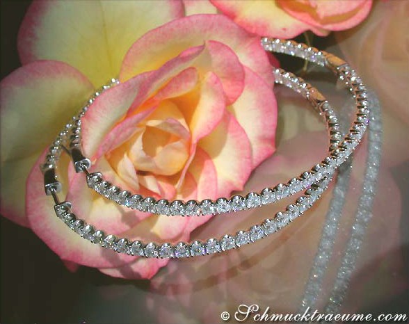 Exquisite Diamant Creolen in Weißgold 750 (Ø 5,40 cm) - Image 3