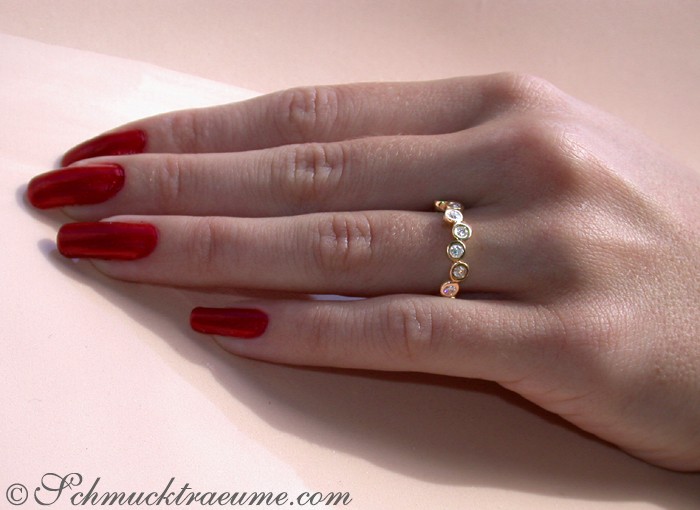 Edler Diamanten Memory Ring in Gelbgold - Image 3