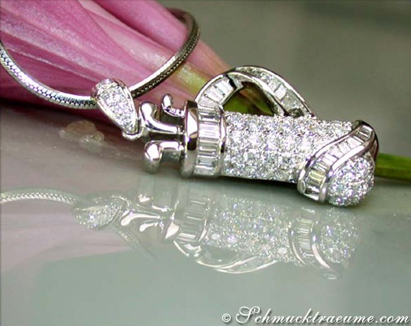 Exquisiter Diamanten Golfbag Anhänger in Weißgold 750 - Image 2