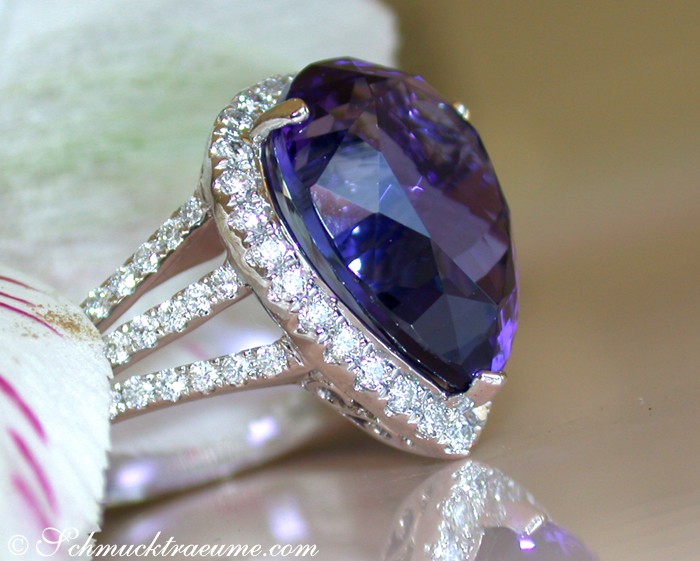 Exquisiter AAA Tansanit Brillanten Ring - Image 5