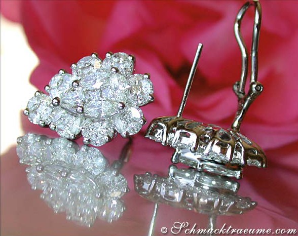 Einzigartige Brillanten / Diamanten Ohrstecker im Tropfen Design - Image 5