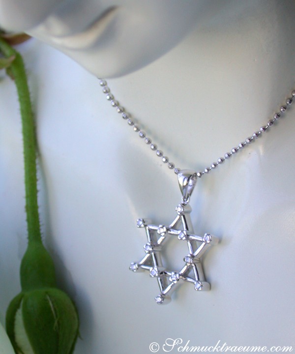 Attraktiver Davidstern Diamanten Anhänger - Image 4