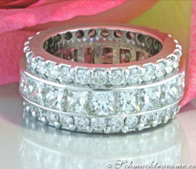 Prächtiger Diamanten Memory Ring (8,79 ct.) - Image 1 Prächtiger Diamanten Memory Ring (8,79 ct.) - Image 1