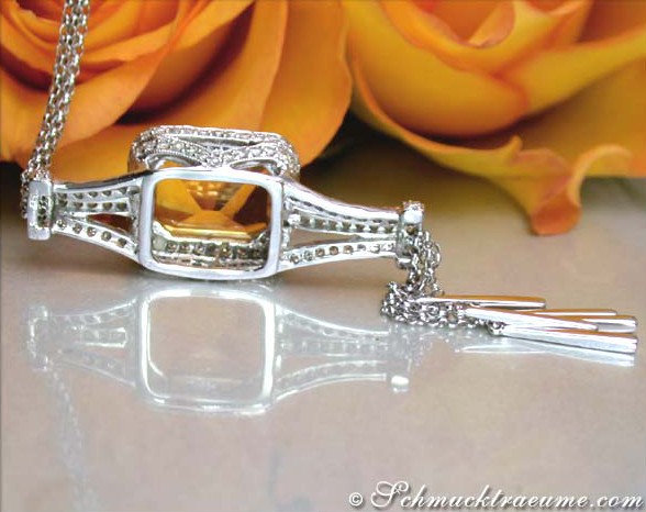Ausgefallenes Citrin Collier mit Brillanten - Image 6