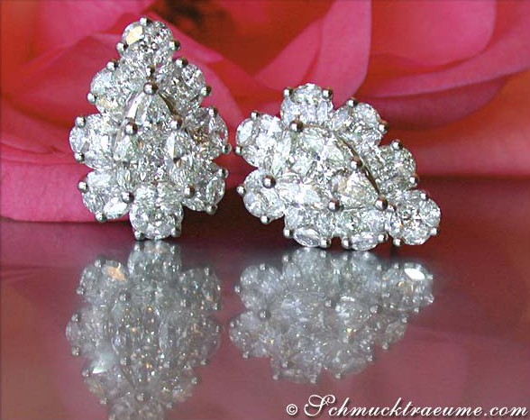 Einzigartige Brillanten / Diamanten Ohrstecker im Tropfen Design - Image 2