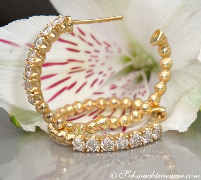 Attraktive Brillanten Creolen (Ø 2,50 cm) - Image 6