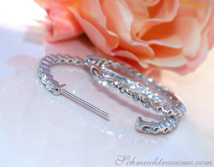 Feinste Diamanten Creolen (Ø 3,1 cm) - Image 6