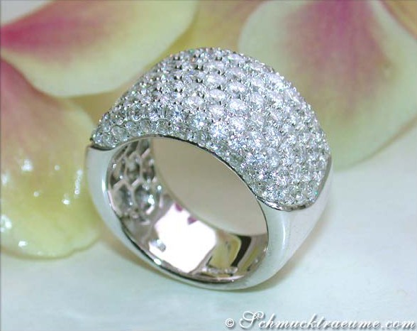 Extra breiter Brillanten Band Ring (3,76 ct.) - Image 3