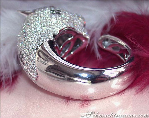 Stattlicher Panther Ring mit Brillanten - Image 6