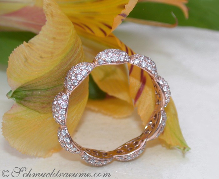 Feinster Brillant Pavé Memory Ring in Roségold - Image 5