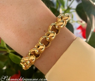 Goldarmband in Gelbgold 585: Auffälliges Erbsarmband