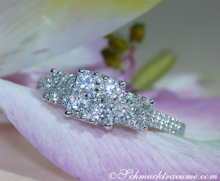 Bezaubernder Brillanten Carré Ring - Image 2