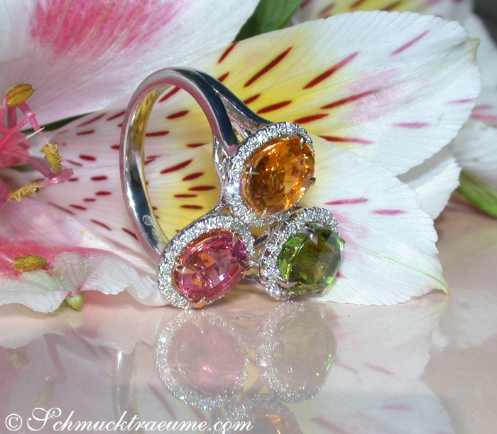 Femininer Turmalin Ring mit Brillanten - Image 5