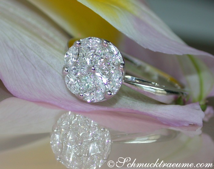 Feinster Diamanten Ring im Illusion Design - Image 2