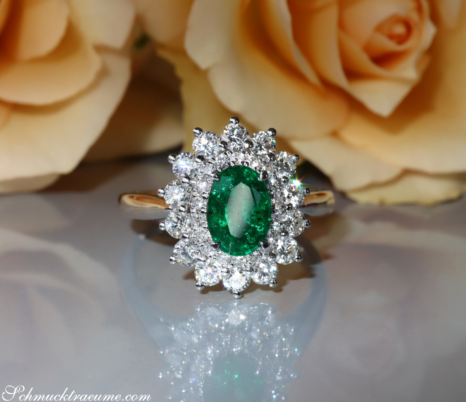 Prachtvoller Smaragd Ring "Entourage" - Image 6